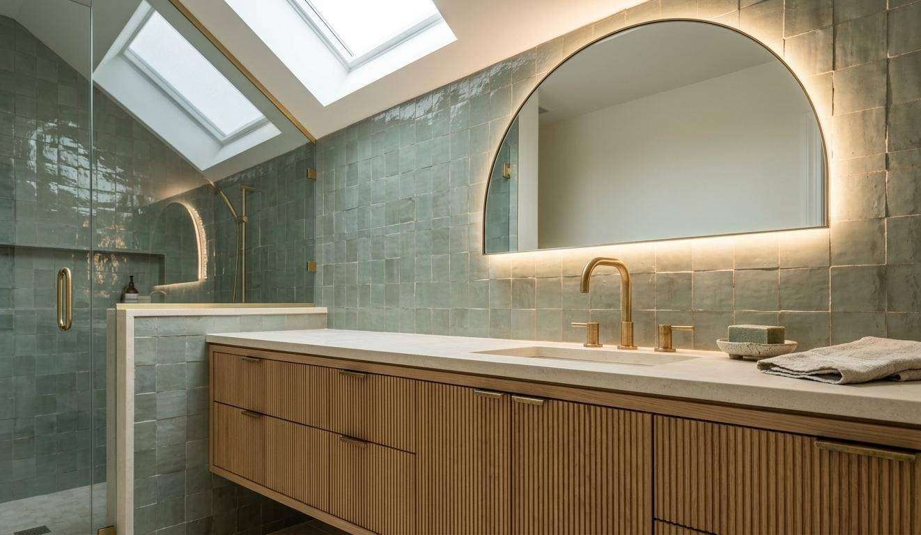 Bathroom Renovation Custom Vanity Marble Tile Brookeville MD | Cliffbrook Construction