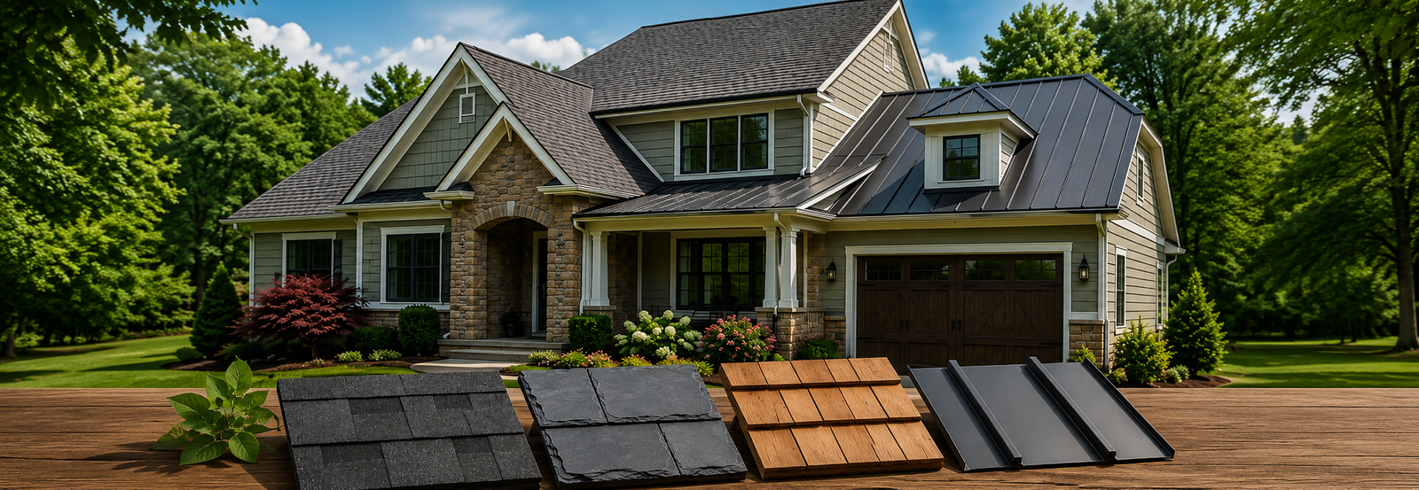 Best roofing materials for Maryland humid climate architectural metal slate