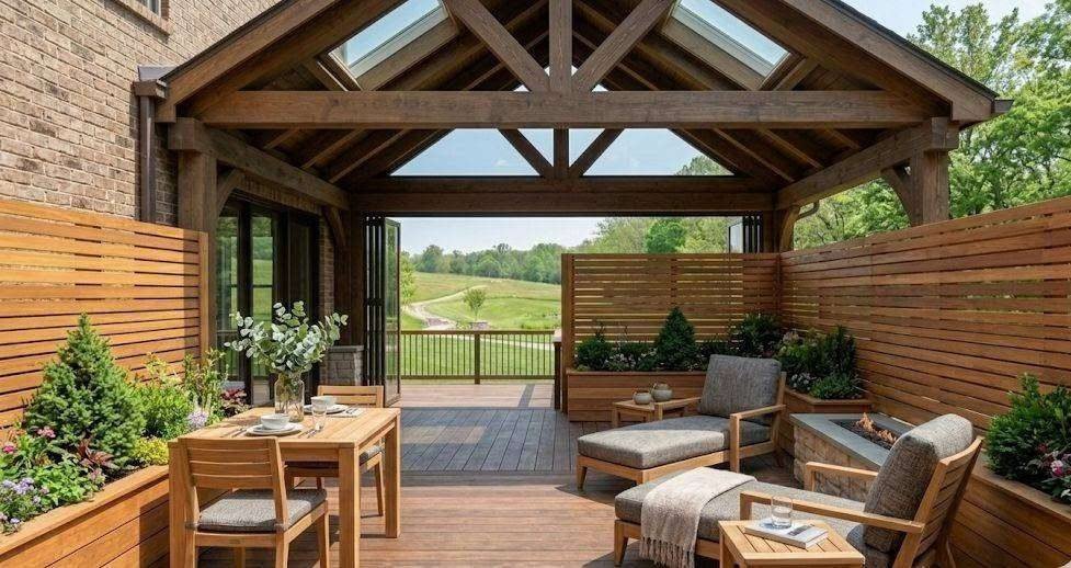 Custom Deck All-Season Porch Covered Pergola Clarksburg MD | Cliffbrook Construction