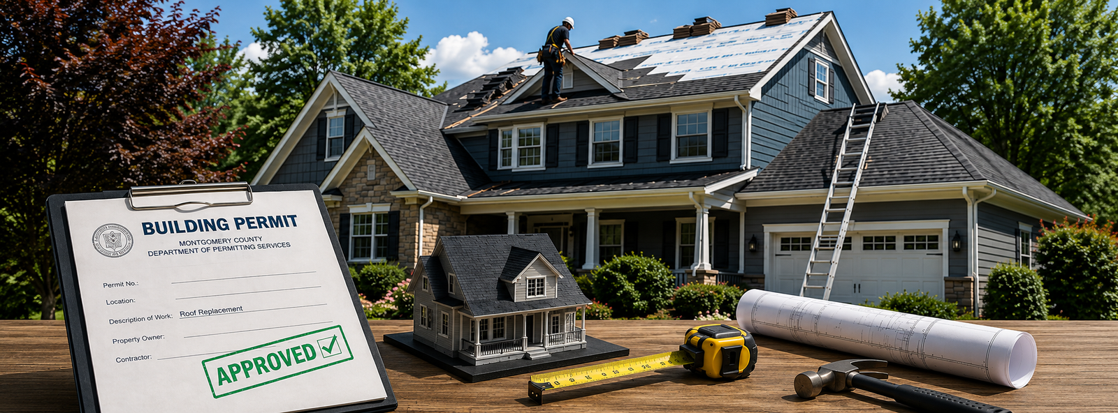 Do you need a permit for roof replacement in Montgomery County MD