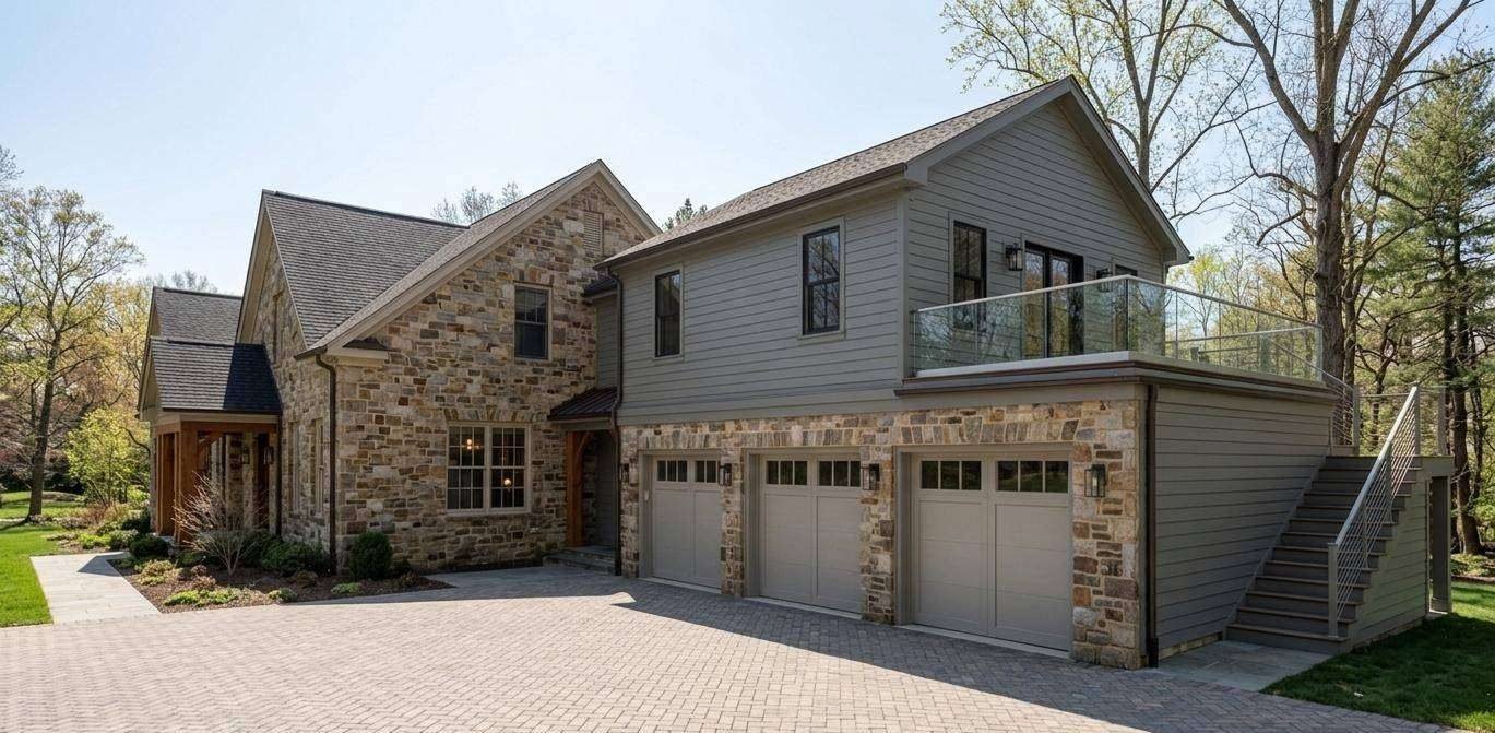 General Contractor Home Addition Stone Exterior Siding Clarksburg MD | Cliffbrook Construction