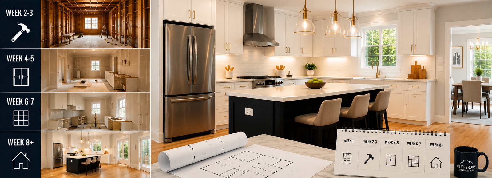 How long does a kitchen remodel take timeline