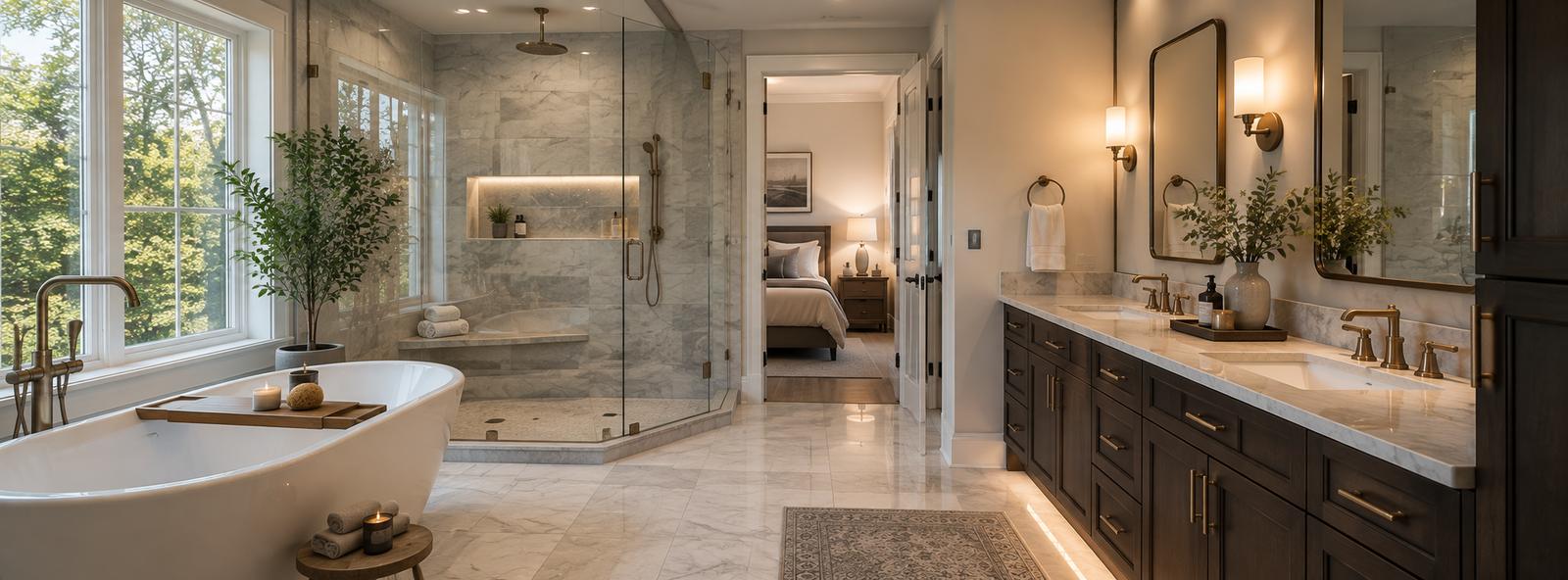 Luxury master bathroom design Montgomery County
