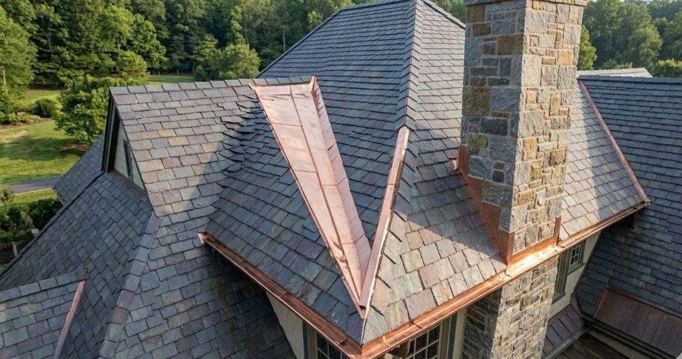 Slate Roof Restoration Copper Flashing Specialty Roofing Darnestown MD | Cliffbrook Construction