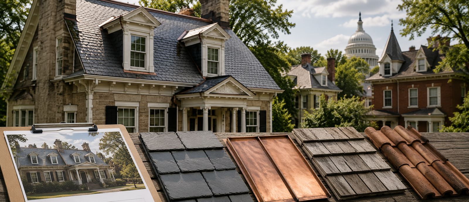 Specialty roofing historic homes Chevy Chase DC