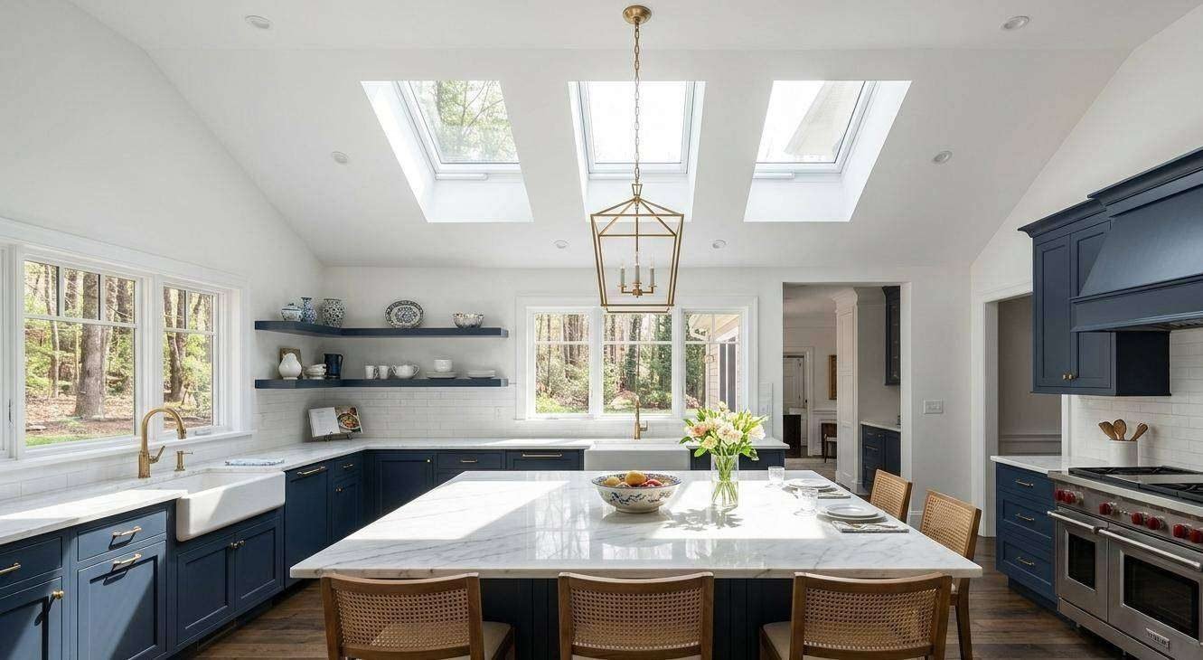 Velux Skylight Installation Kitchen Natural Light Montgomery County MD | Cliffbrook Construction