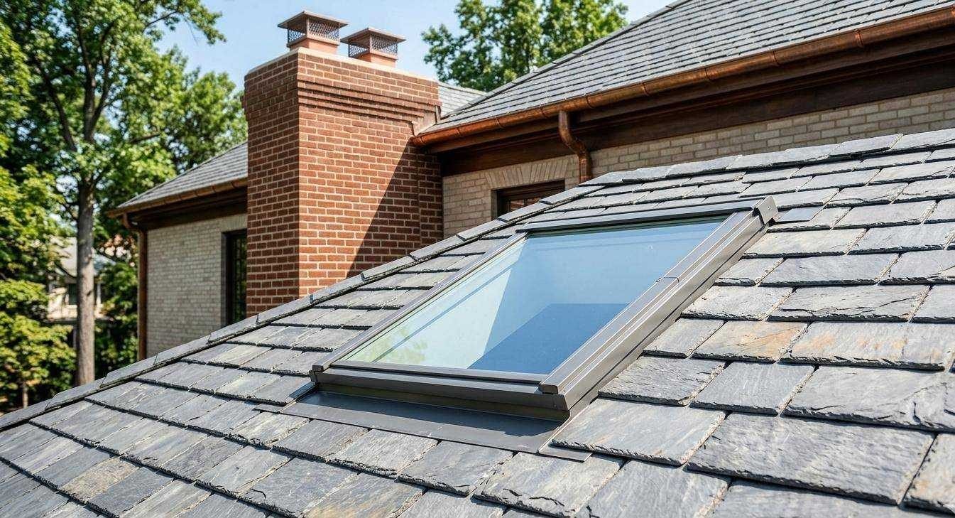 Velux Skylight Slate Roof Installation Potomac MD Certified Installer | Cliffbrook Construction